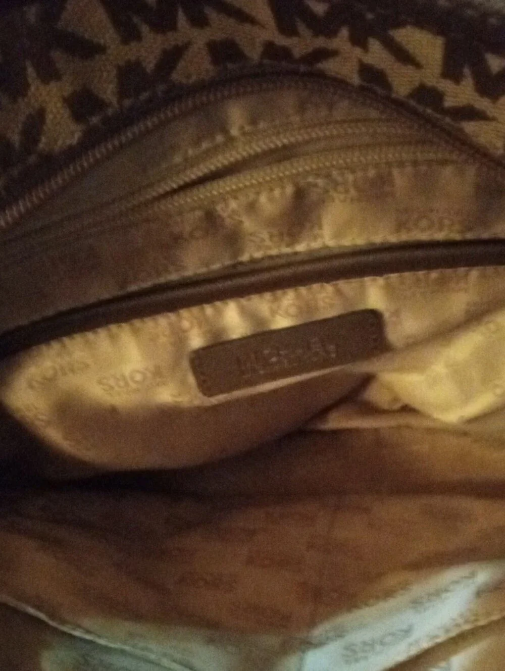 Michael Kors Brown MK Logo Tote with Matching Brown Wallet